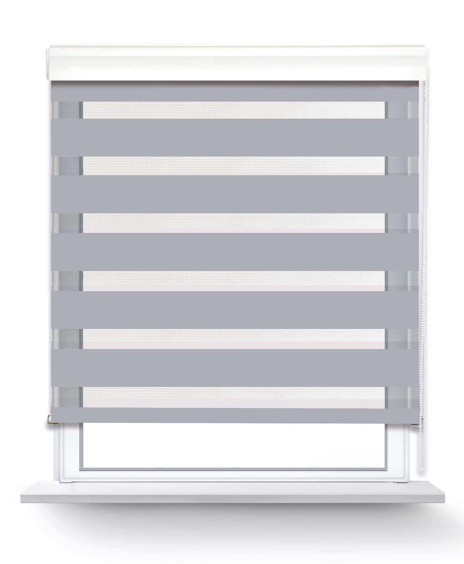 POCOline Doppelrollo mit Blende Easy-Fix silber B/L: ca. 100x160 cm