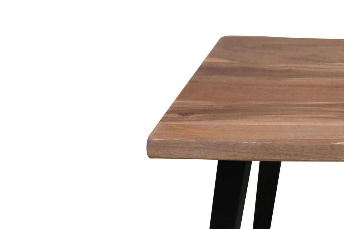 byLIVING Couchtisch CADDY natur schwarz Akazie Metall B/H/T: ca. 110x45x60 cm