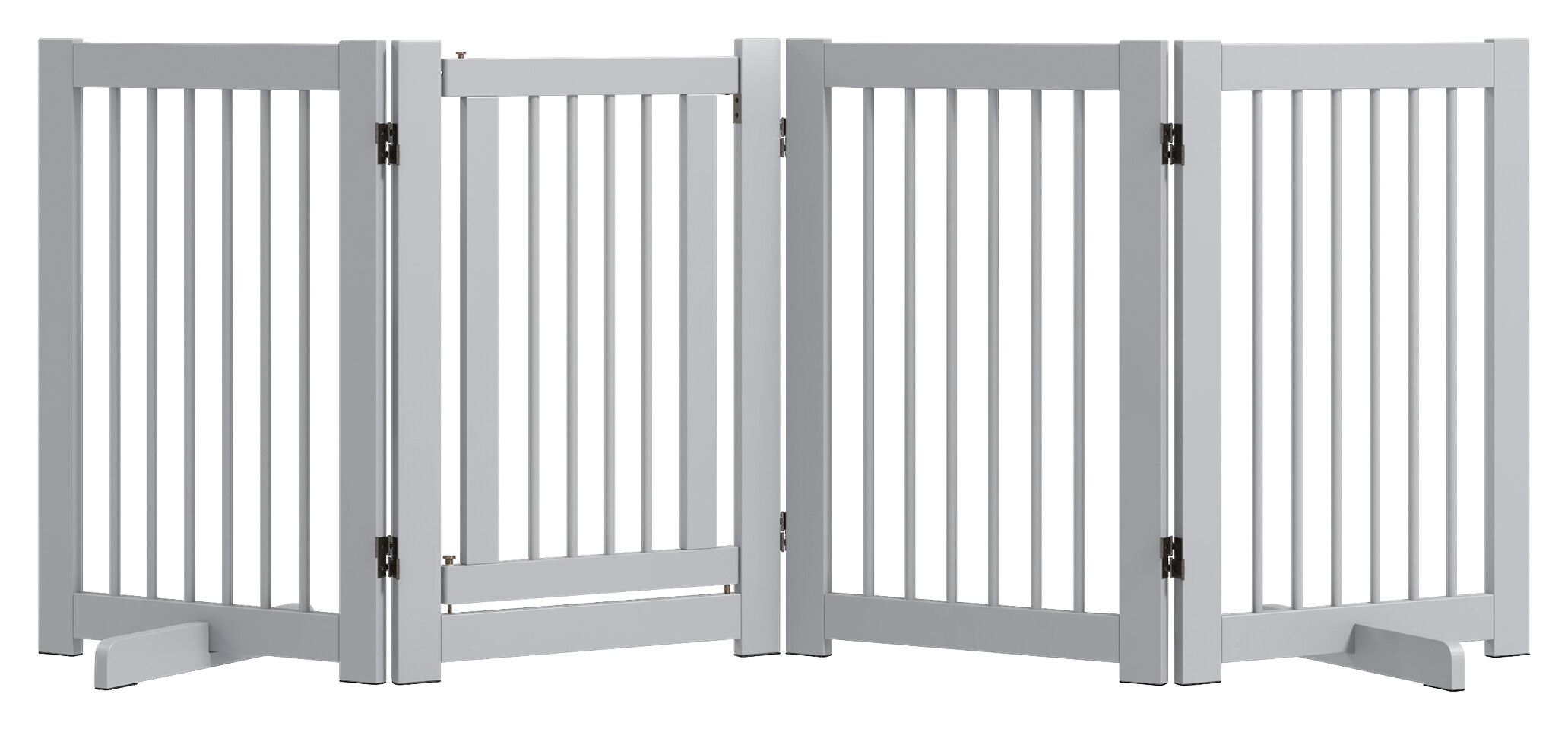 PawHut Schutzgitter hellgrau Kiefer B/H/L: ca. 36x75x204 cm