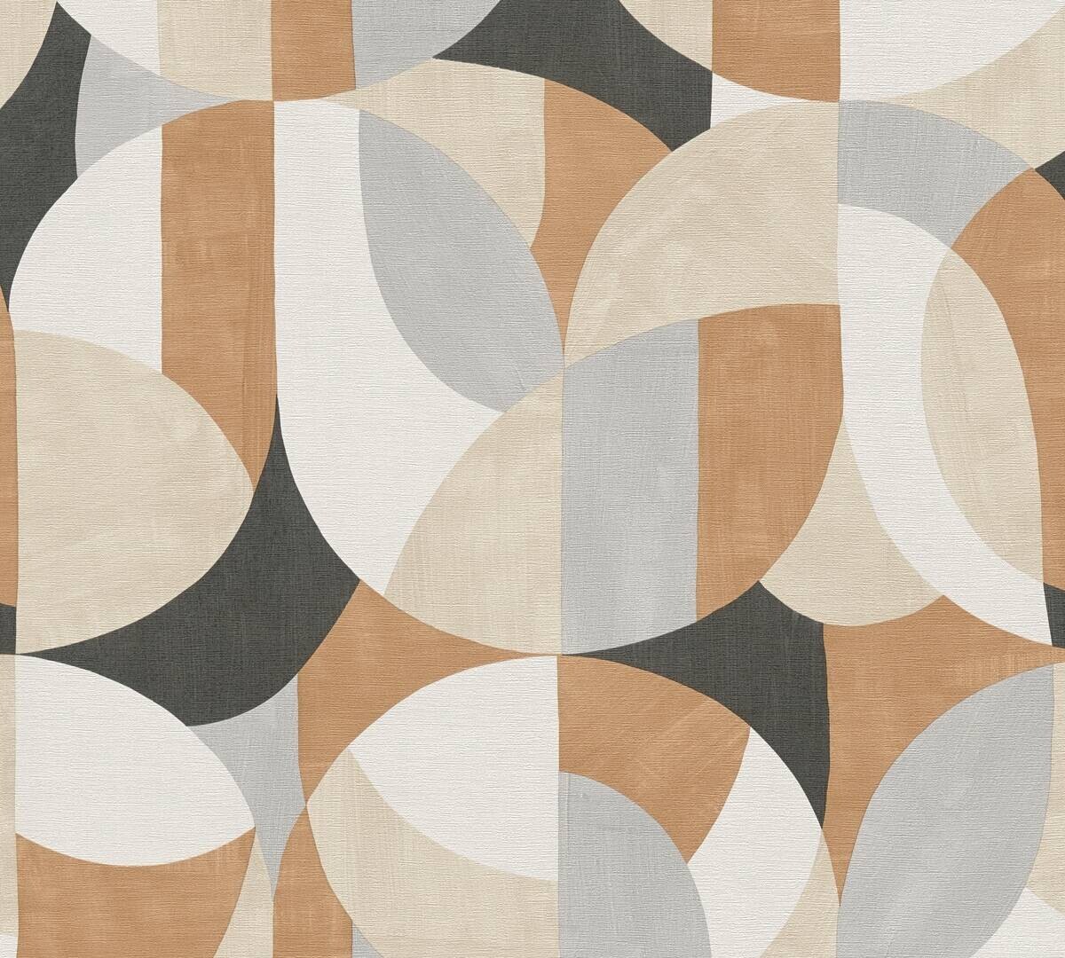 A.S.Creation Vliestapete schwarz beige B/H/D: ca. 53x1005x8,6 cm