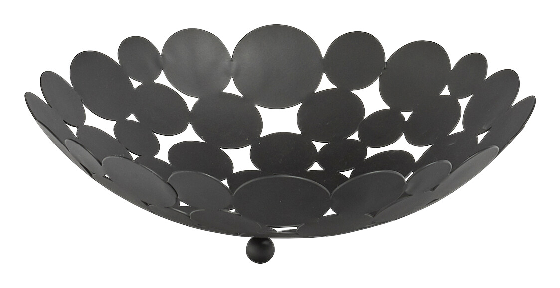 Zeller Obstkorb schwarz Metall B/H/L: ca. 28,3x8,5x28,3 cm