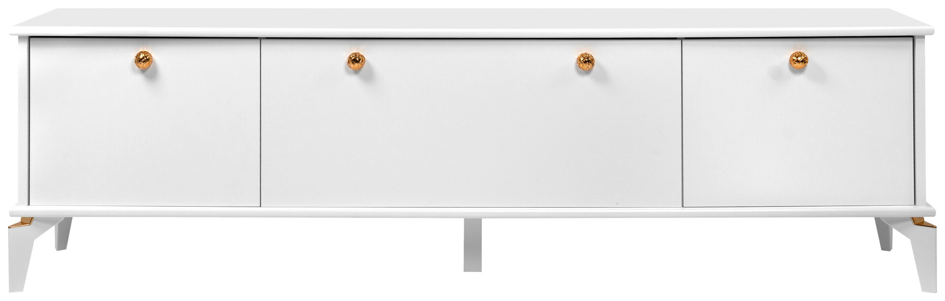 TV-Lowboard Izmir weiß Kupfer B/H/T: ca. 180x52x36 cm