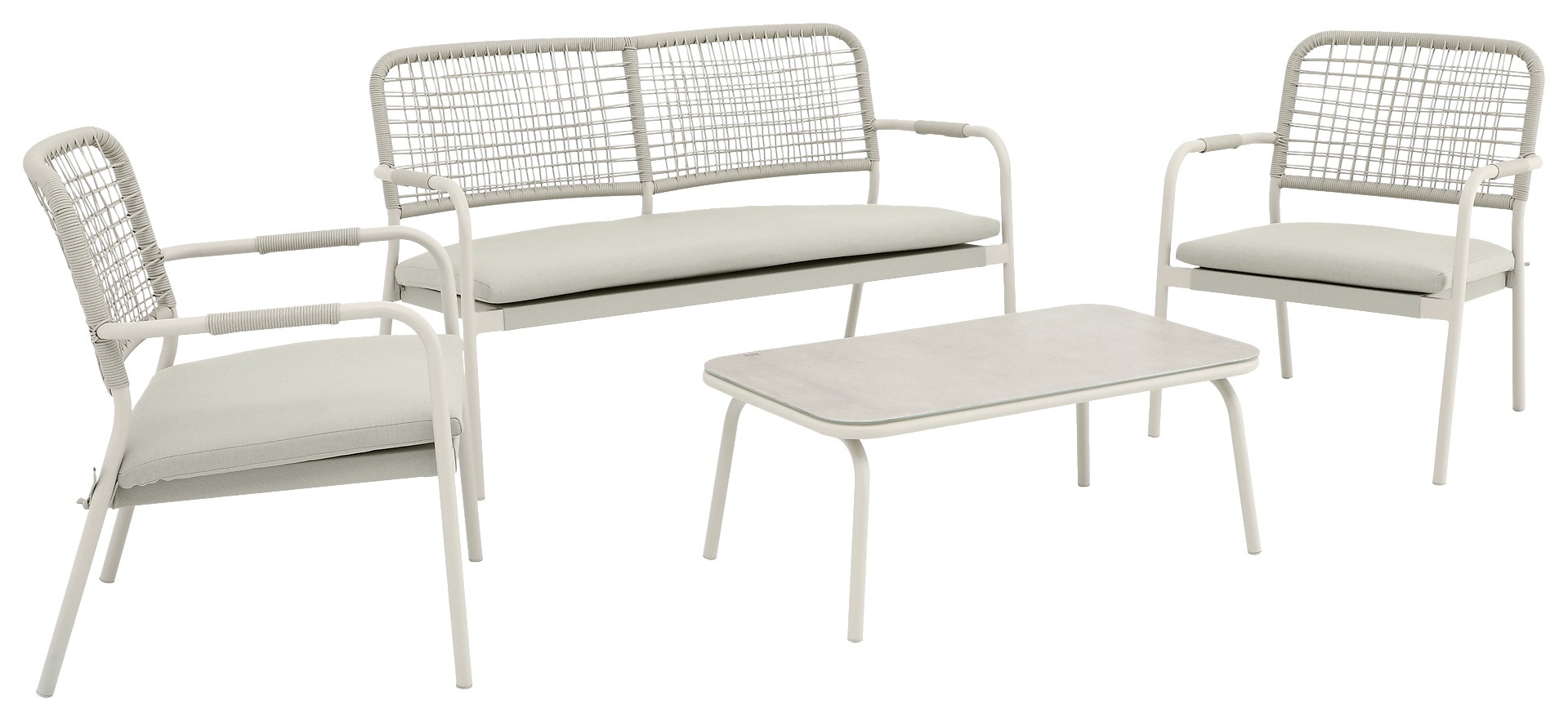 POCOline Gartensitzgruppe beige Stahl