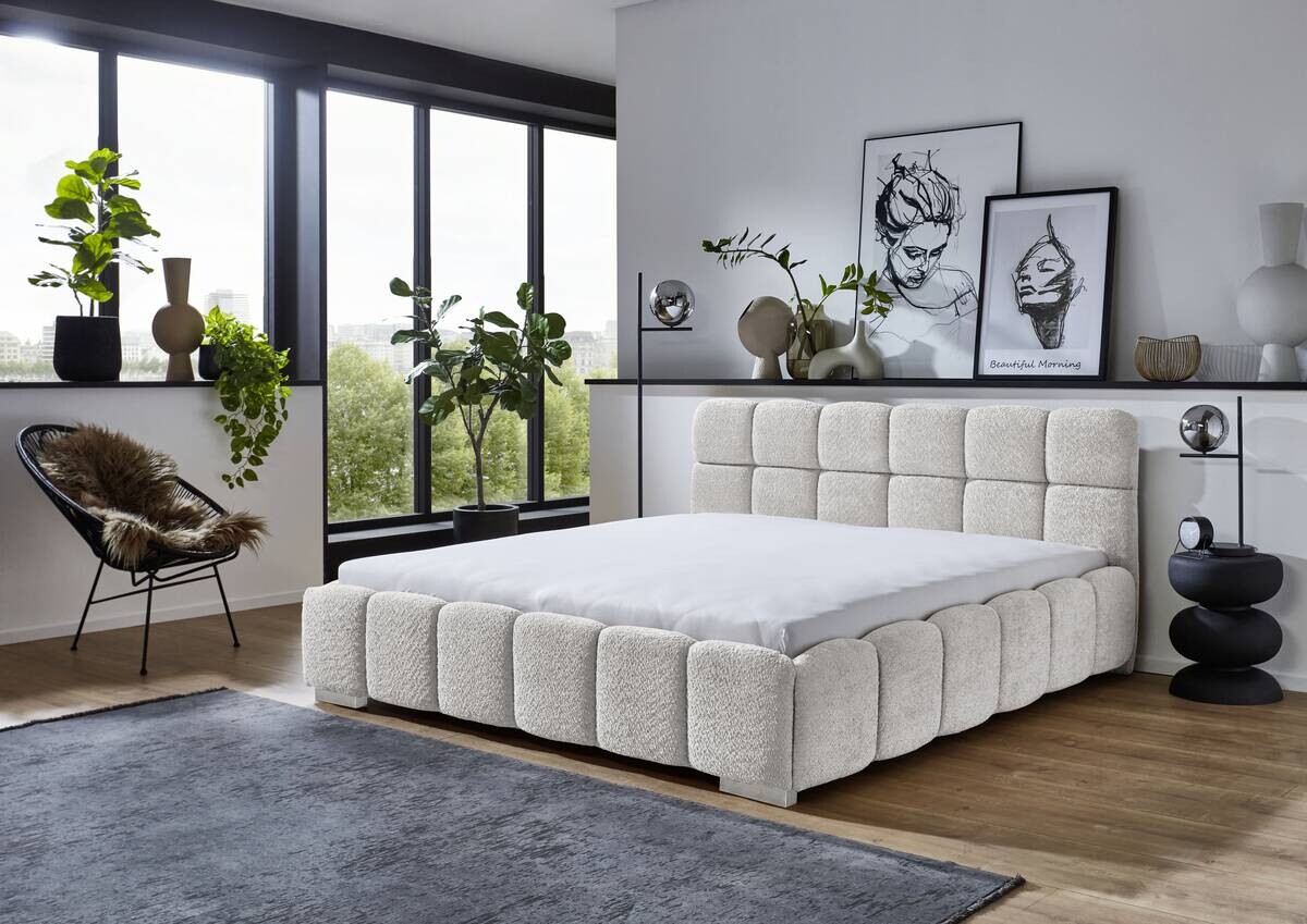 Polsterbett Bubble creme Liegefläche B/L: ca. 180x200 cm