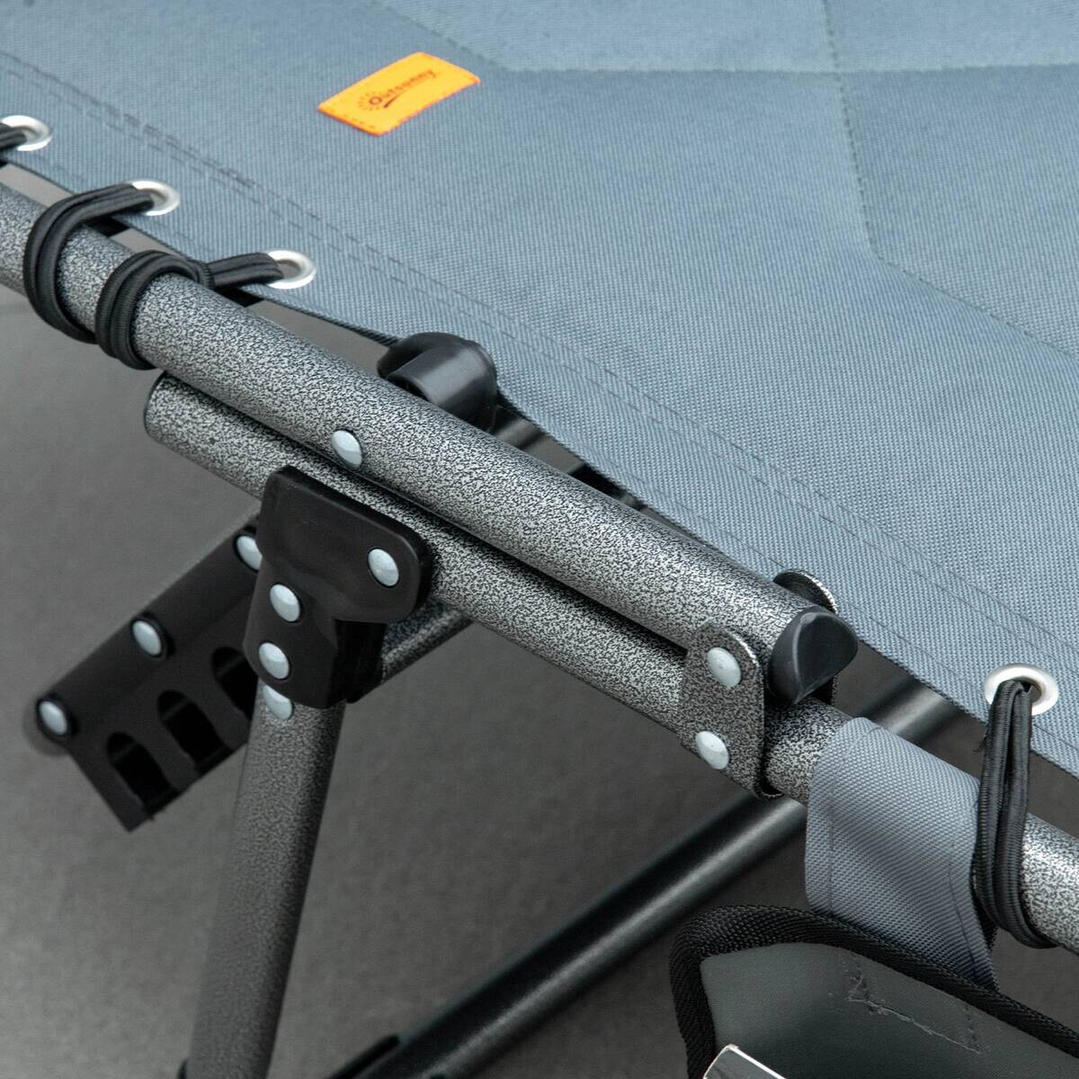 Outsunny Sonnenliege grau Stahl B/H/L: ca. 57x30x188 cm