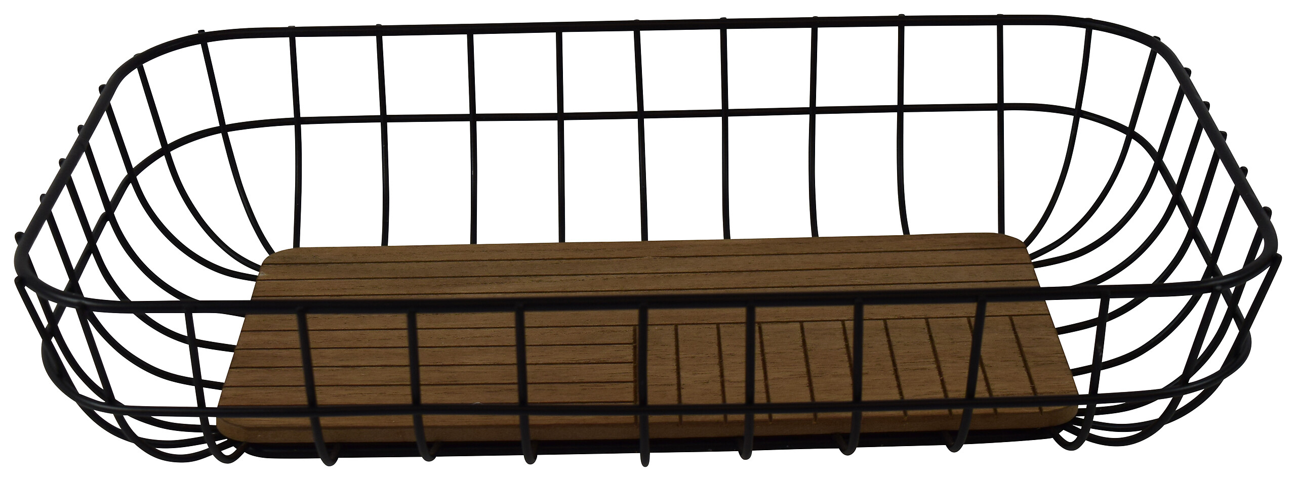 Korb schwarz Holz