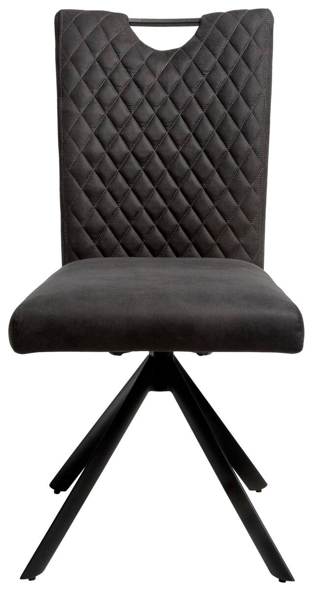 Stuhl Georgia anthrazit Microfaser B/H/T: ca. 47x95x46 cm