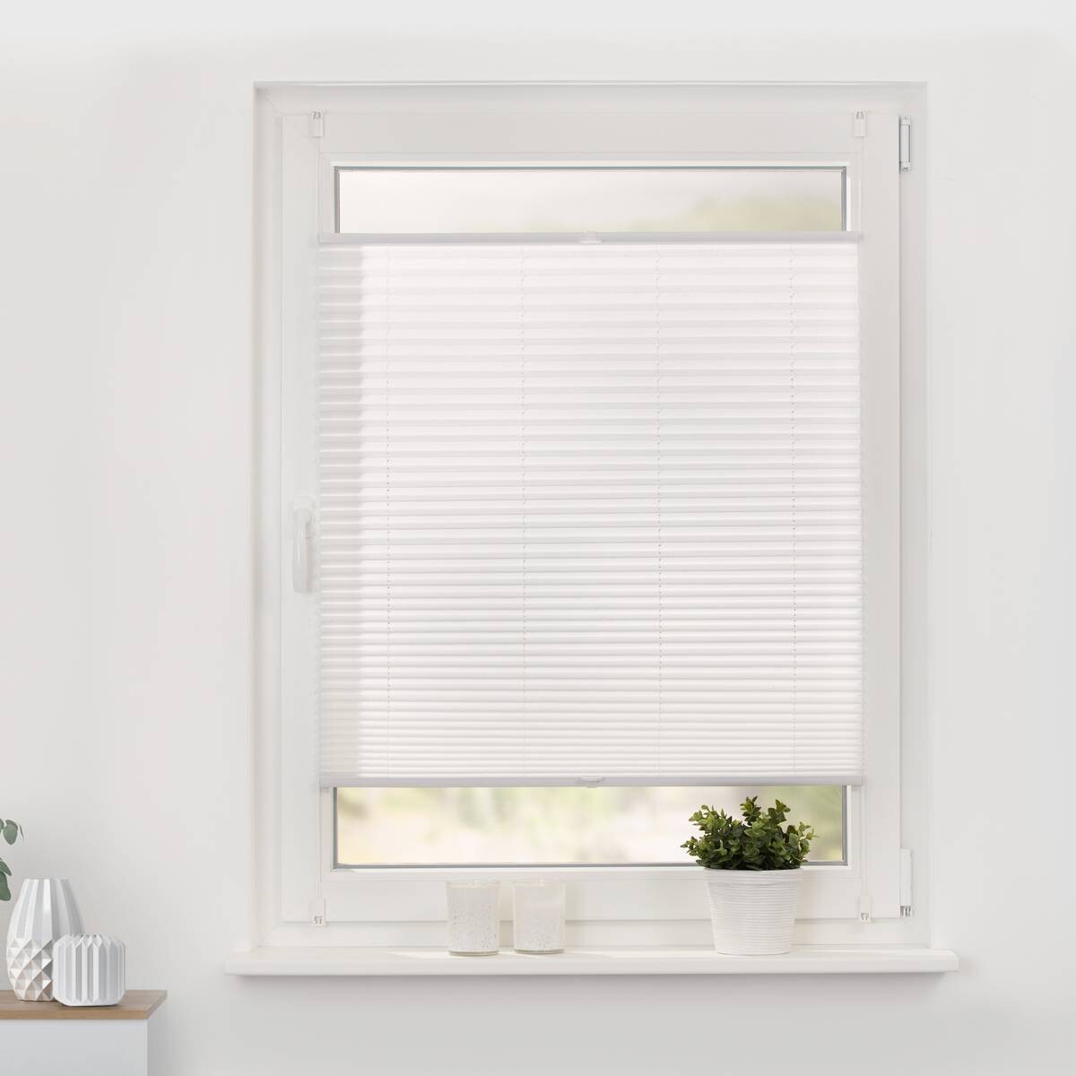 LICHTBLICK Spannplissee weiß B/L: ca. 60x130 cm