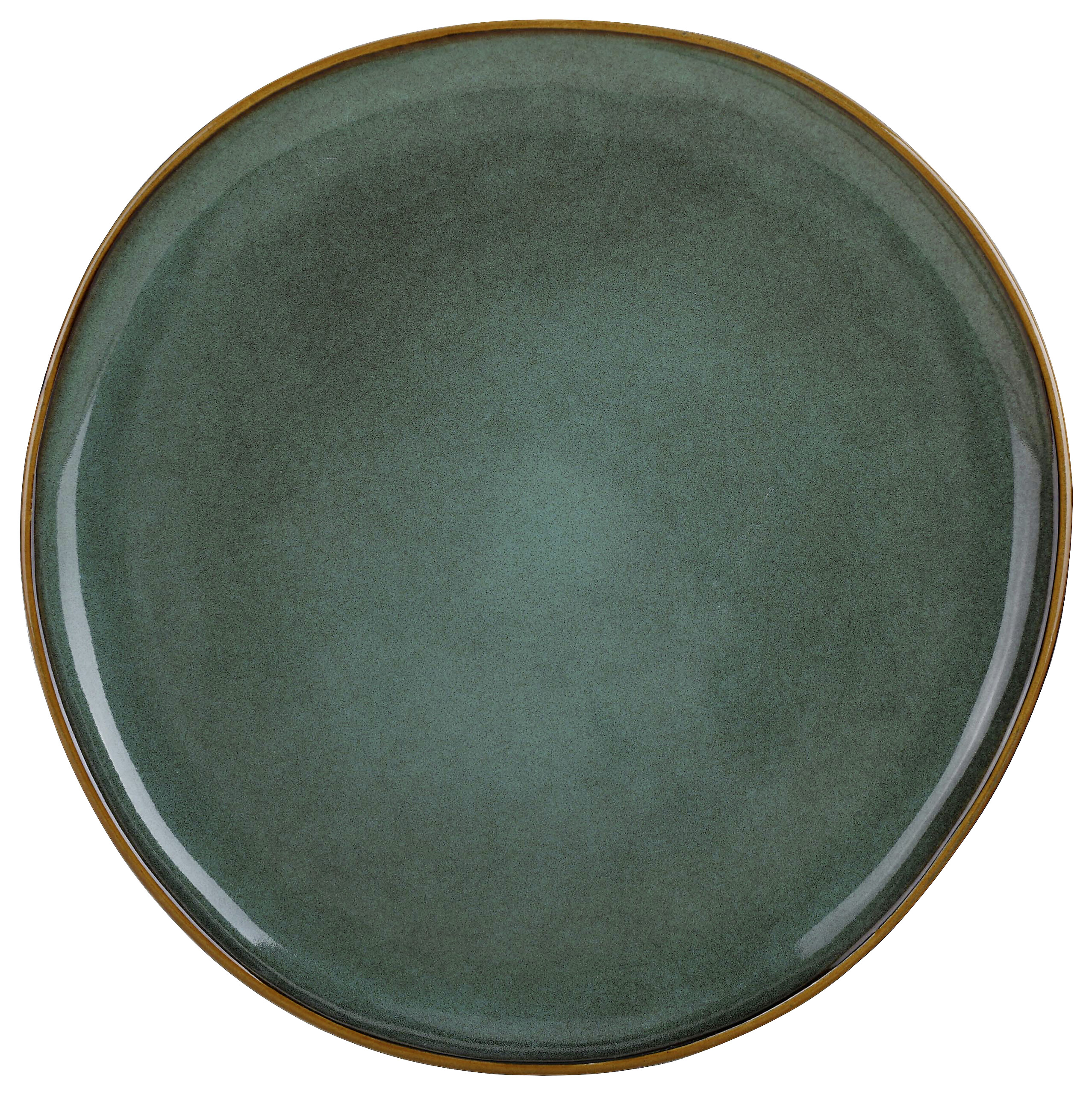 Essteller grün Steinzeug D: ca. 26,6 cm
