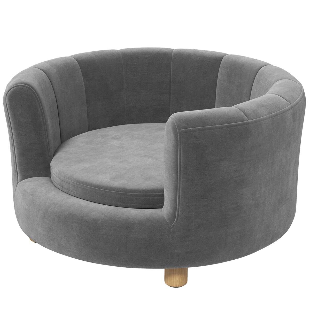 PawHut Hundesofa grau Polyester B/H/L: ca. 64x37x65 cm