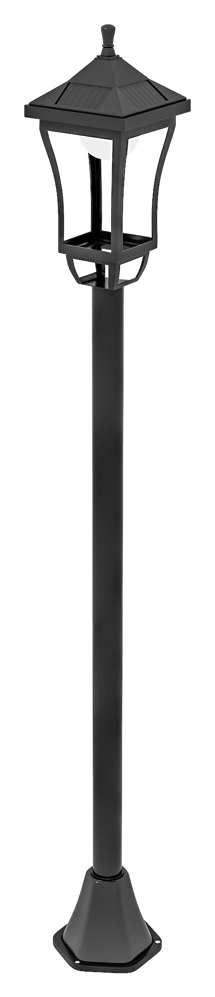 Solar Gartenlaterne schwarz Polycarbonat B/H/L: ca. 15x127x15 cm