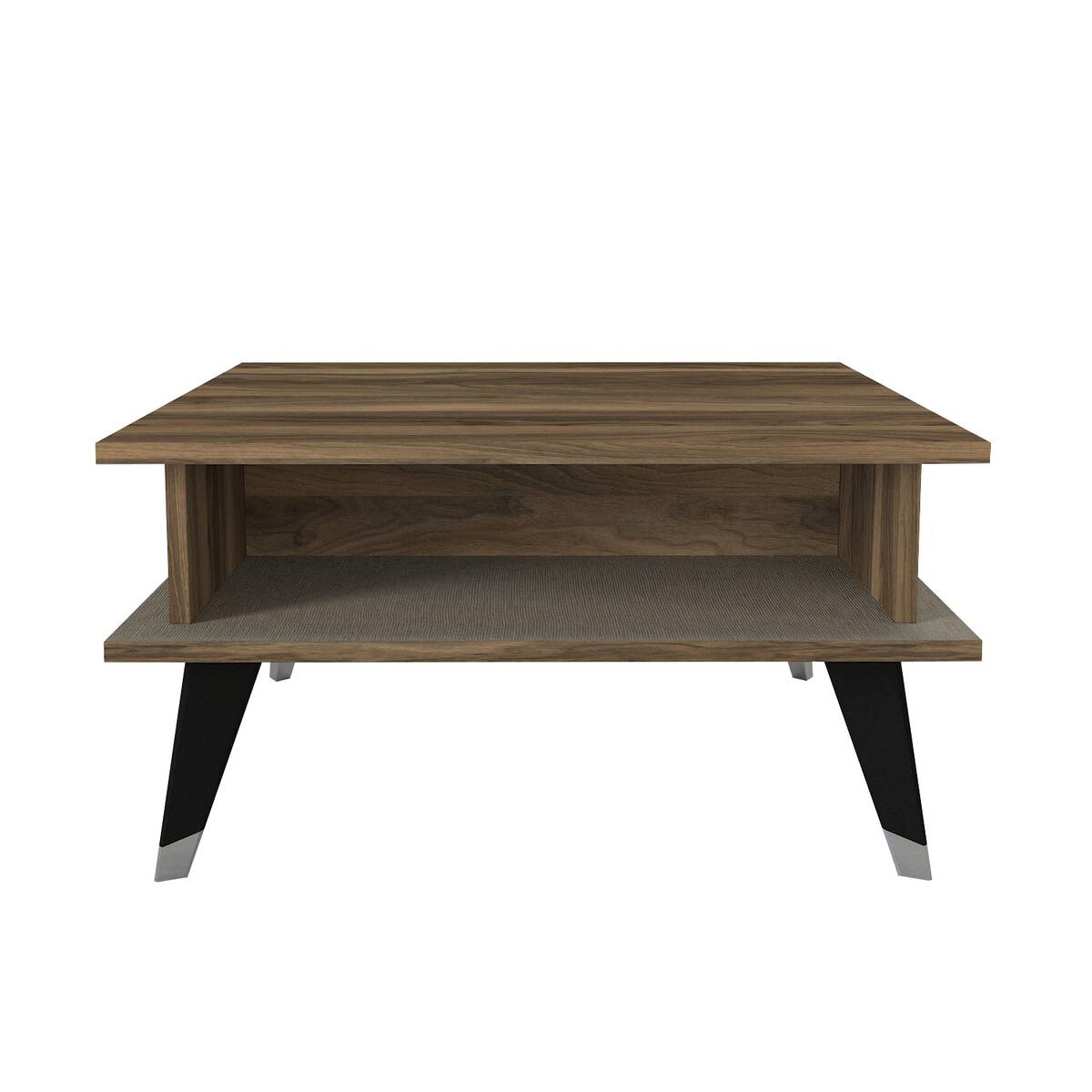 Couchtisch Logan walnuss Nachbildung grau B/H/T: ca. 72x38x72 cm