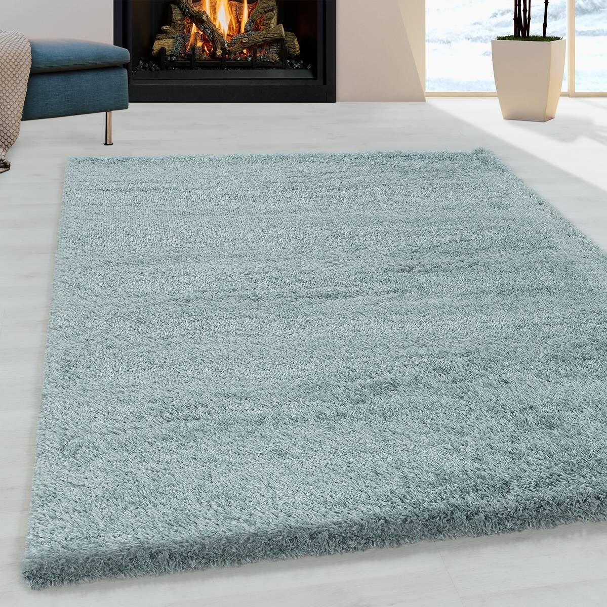 Ayyildiz Teppich FLUFFY blau B/L: ca. 160x230 cm