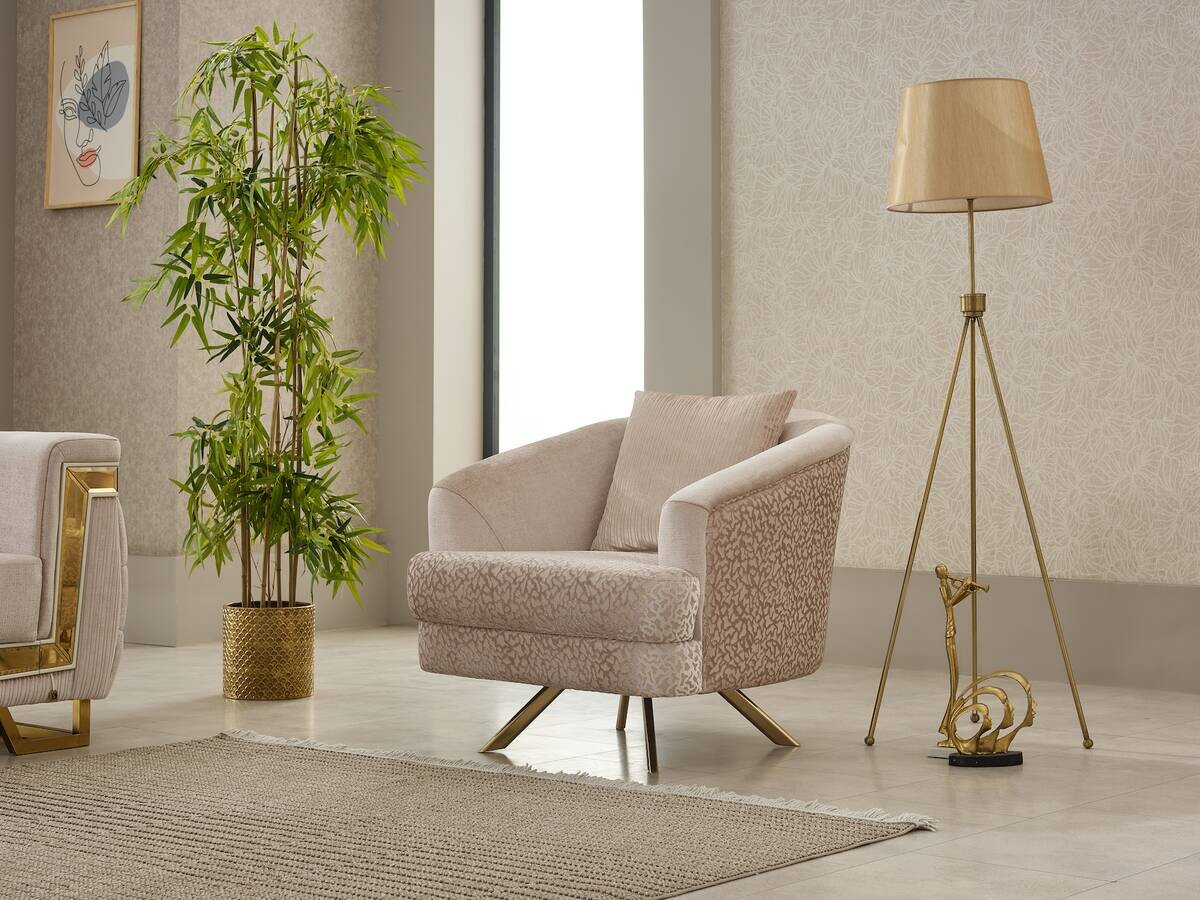 Sofa 3-2-1 Pera beige Webstoff