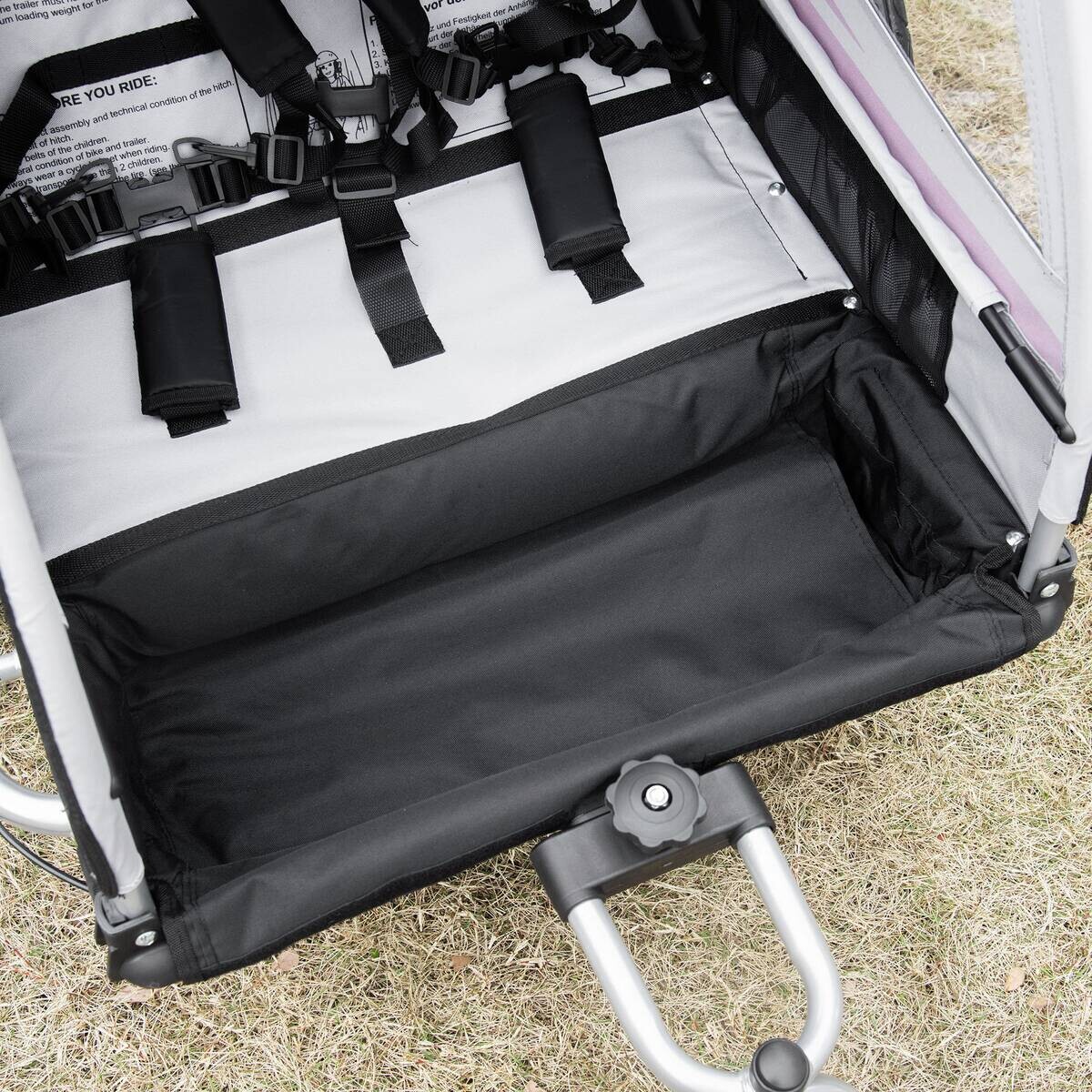 HOMCOM Fahrradanhänger schwarz schwarz B/H/L: ca. 75x142x101 cm