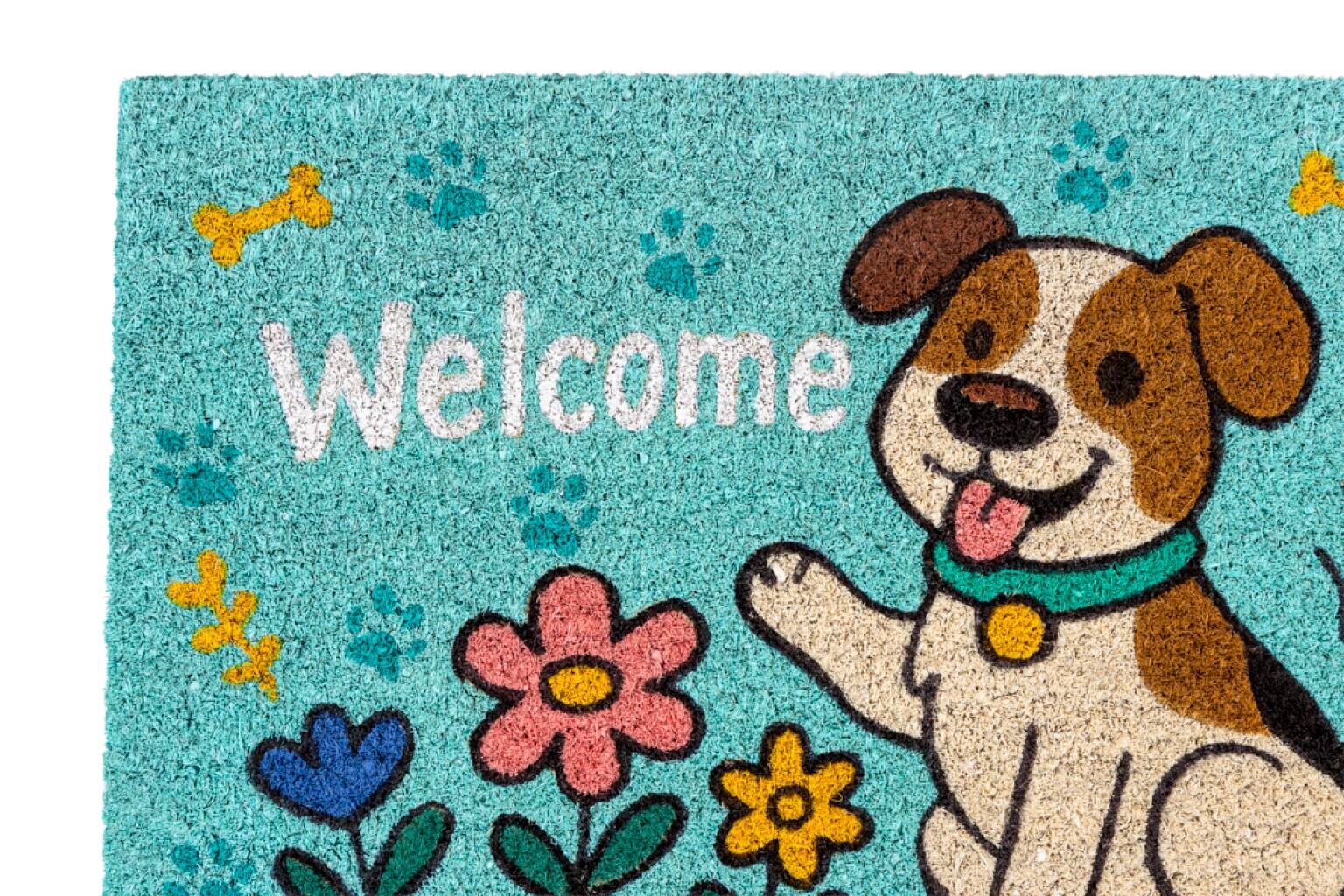 Fußmatte Kokos Dog blue