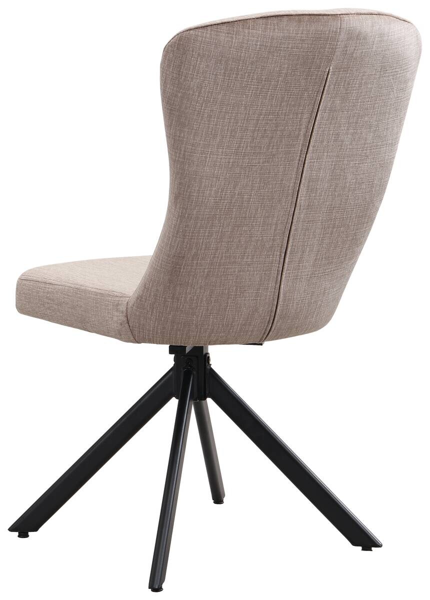 Drehstuhl Kate Cappuccino Samt B/H/T: ca. 51x97x67 cm