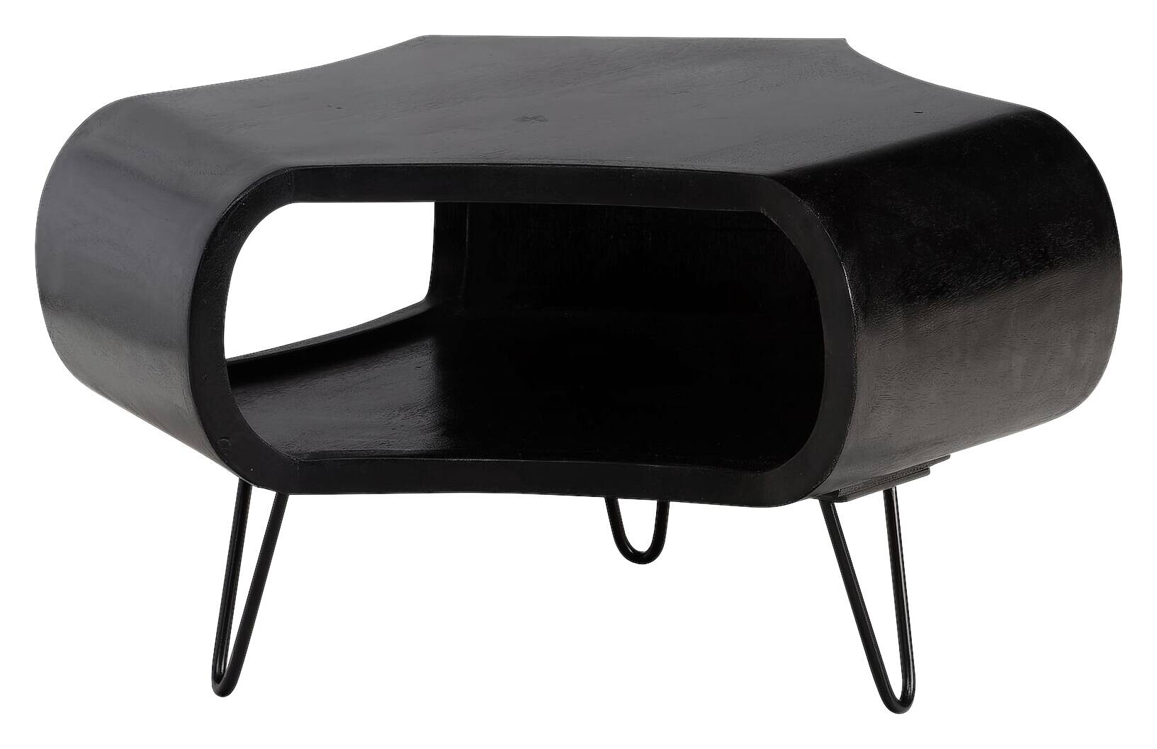 Wohnling Couchtisch schwarz Mango B/H/T: ca. 60x35x60 cm