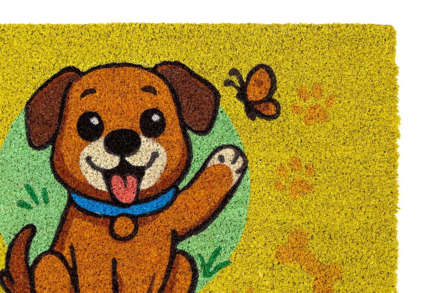 Fußmatte Kokos Dog yellow