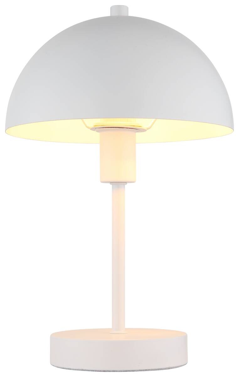 GLOBO Tischleuchte Atoma weiß Metall H/D: ca. 31x20 cm E14 1 Brennstellen