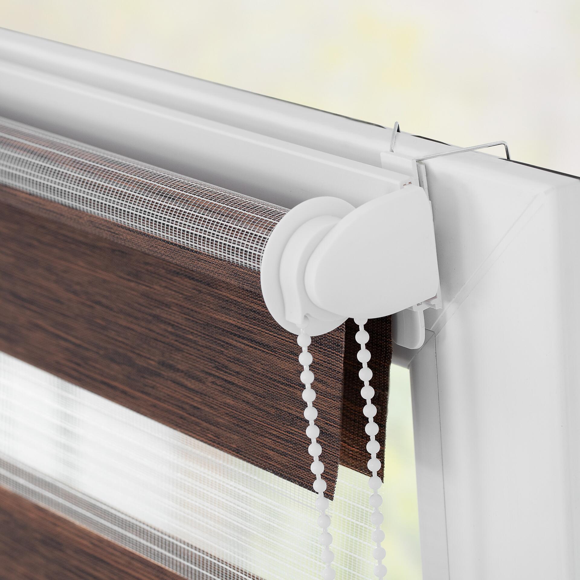 LICHTBLICK Doppelrollo Duo meliert dunkelbraun B/L: ca. 90x150 cm