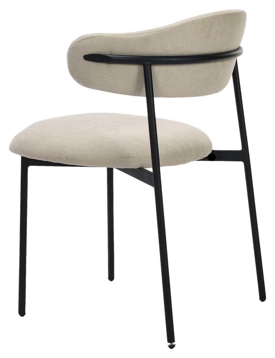 Stuhl JERSEY 2er-Set. taupe Webstoff B/H/T: ca. 58x78x54,5 cm