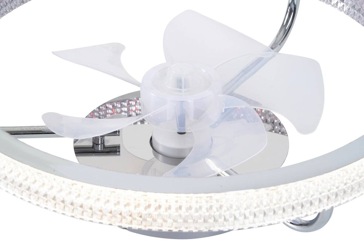 POCOline LED-Deckenventialor Eliana silber H/D: ca. 16x50 cm