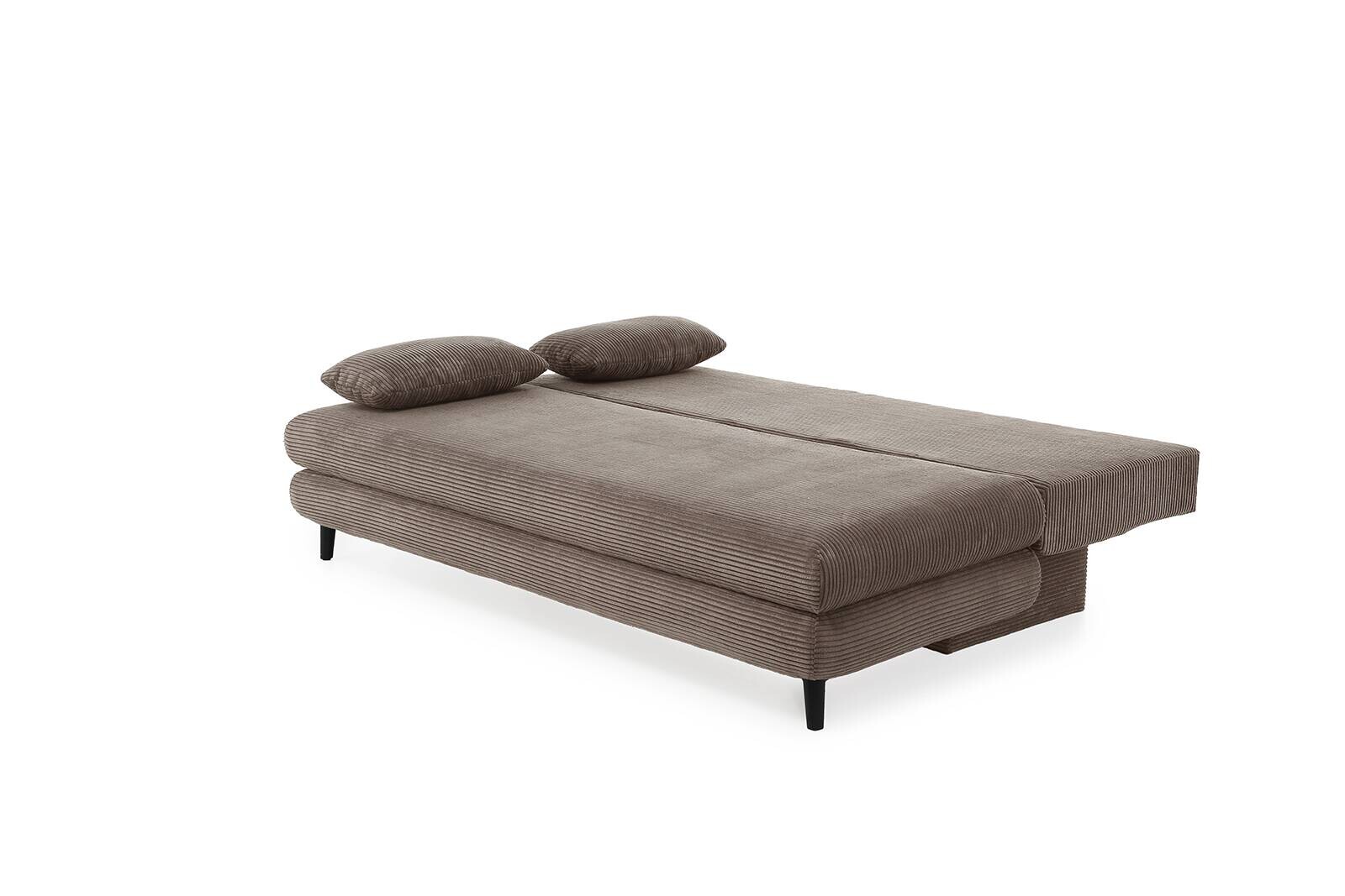 Schlafsofa taupe Microfaser B/H/T: ca. 202x74x99 cm
