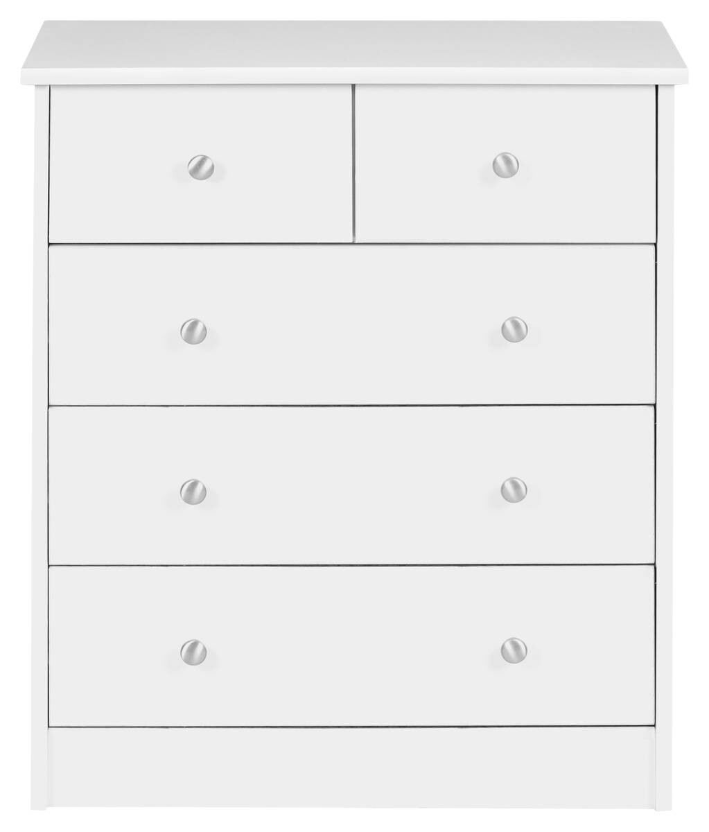 Kommode weiß Alu Optik B/H/T: ca. 60x70x35 cm