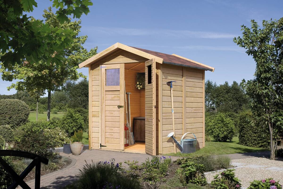 Karibu Gartenhaus Tito 3 natur B/H/T: ca. 180x222x184 cm