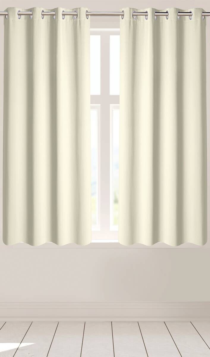 Ösenvorhang Verona wollweiß B/L: ca. 140x175 cm