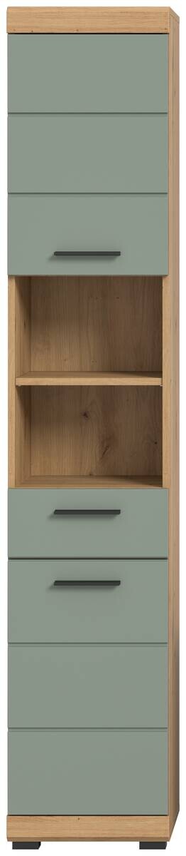 Badhochschrank Scout Eiche Artisan Nachbildung salbei Nachbildung B/H/T: ca. 37x191x31 cm