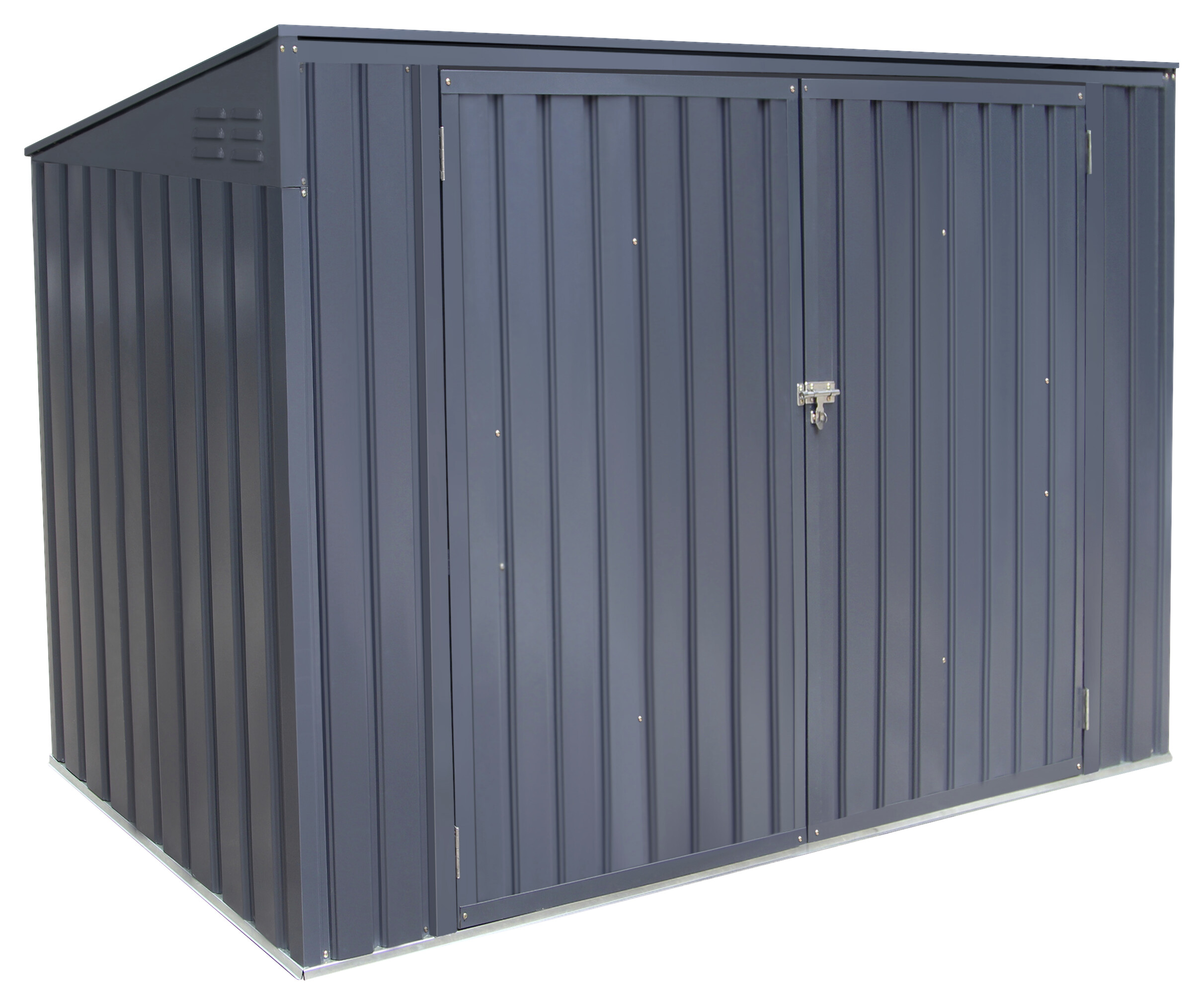 Westmann Mülltonnenbox 7x3 dunkelgrau B/H/L: ca. 235x131x100 cm