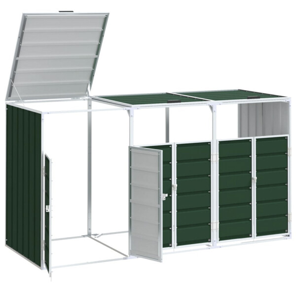 vidaXL Mülltonnenbox grün