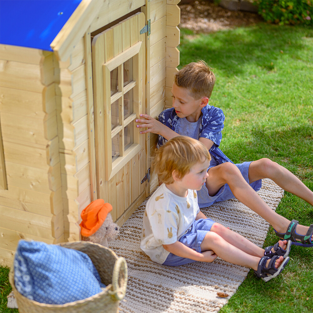 Timbela Kinderspielhaus M570M blau B/H/L: ca. 114x121x111 cm