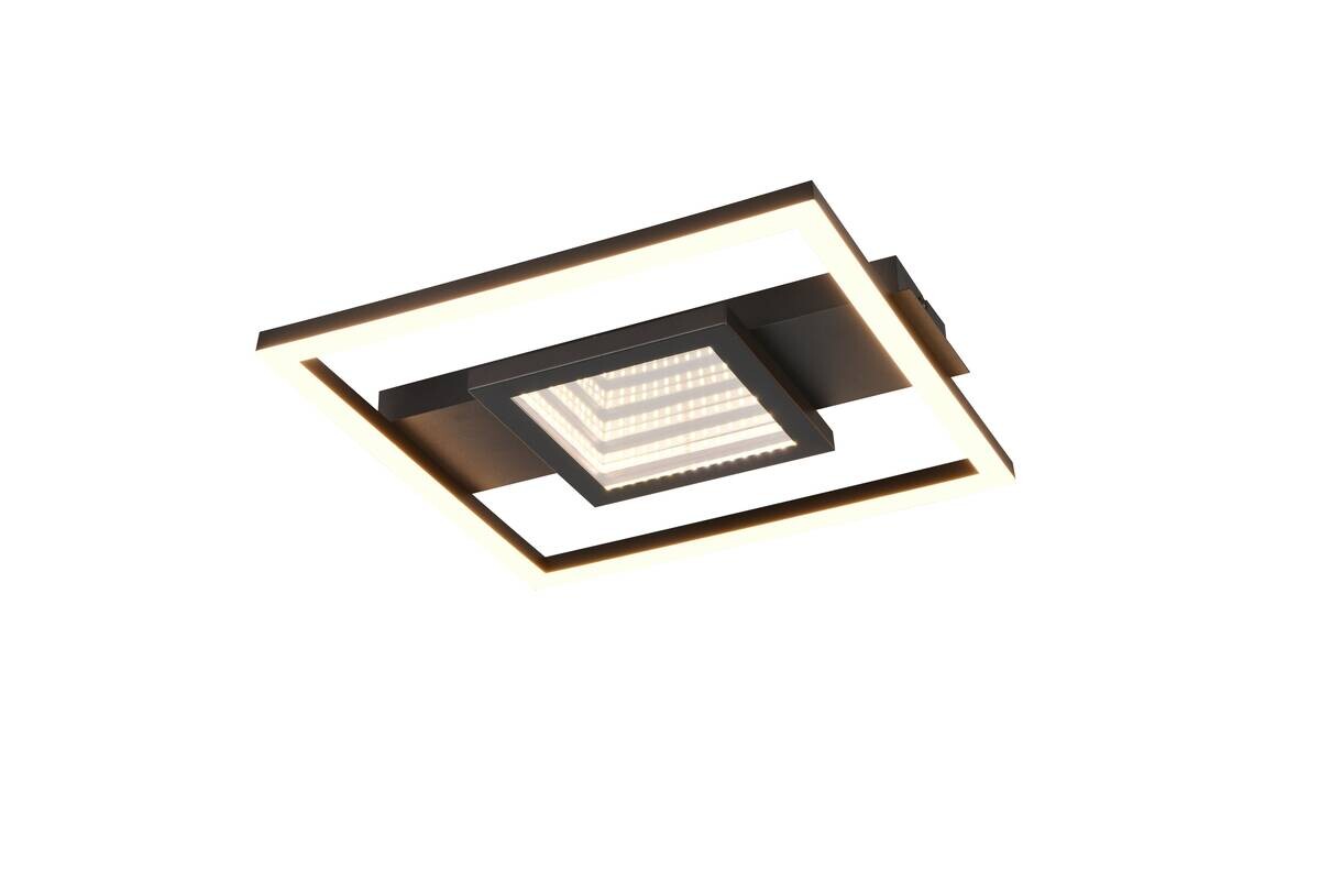 Reality LED-Deckenleuchte Wheeler mattschwarz Metall B/H/D: ca. 35x5x33 cm