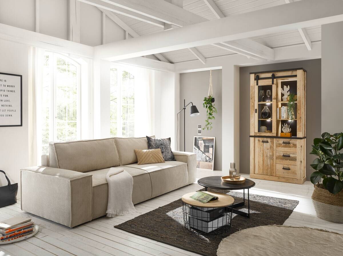 Standvitrine Sherwood B/H/T: ca. 92x200x37 cm