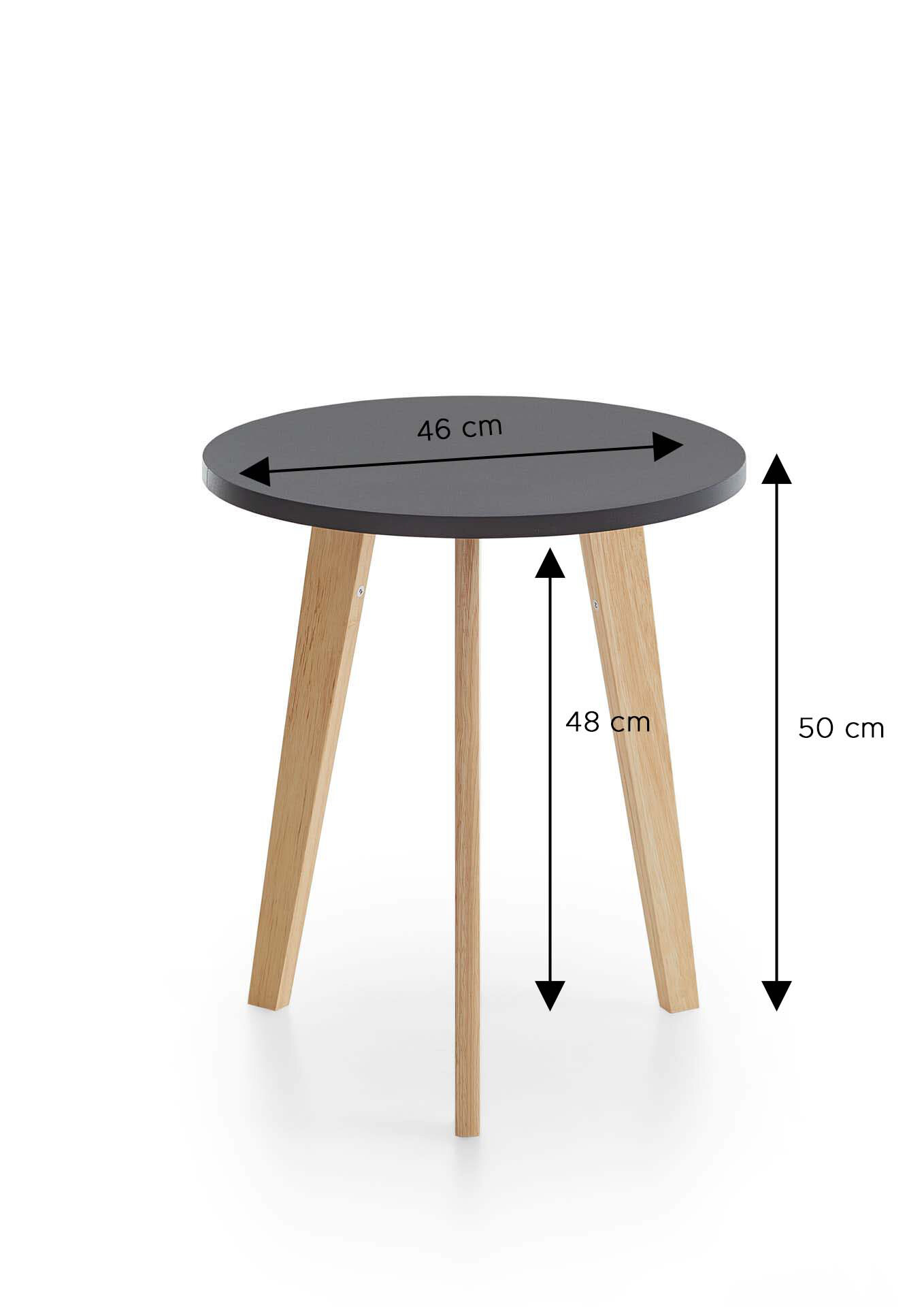 xonox.home Couchtisch schwarz Pinie B/H/T: ca. 50x46x50 cm