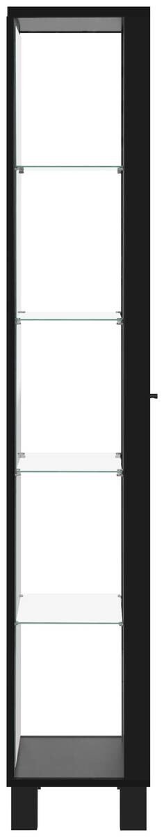 Vitrine Albi schwarz B/H/T: ca. 33x189x33 cm