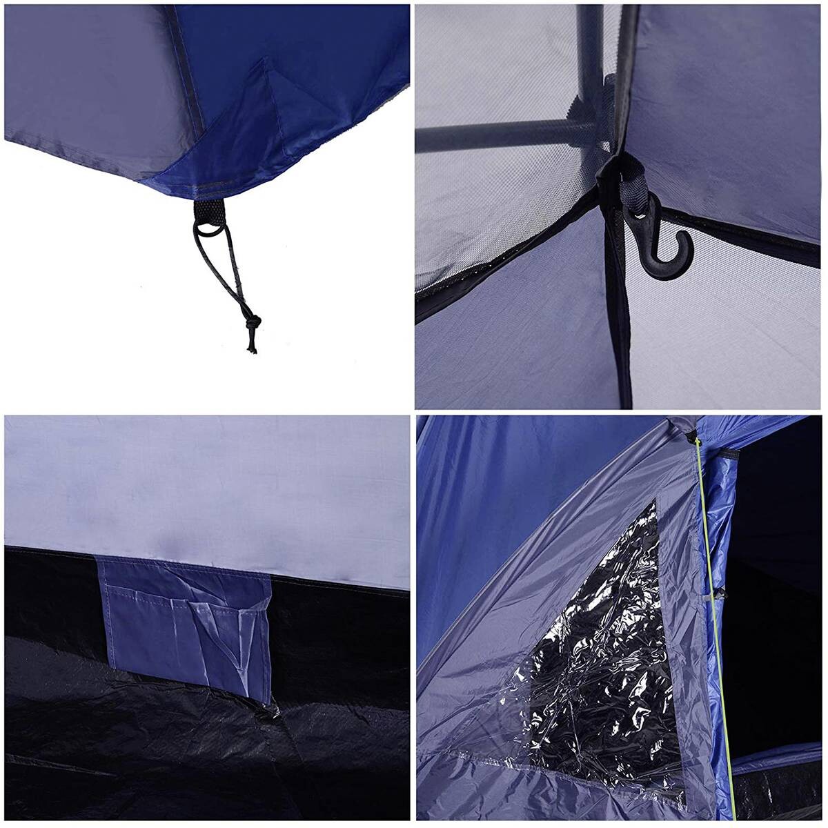 Outsunny Doppelwandzelt blau Kunststoff B/H/L: ca. 300x130x250 cm