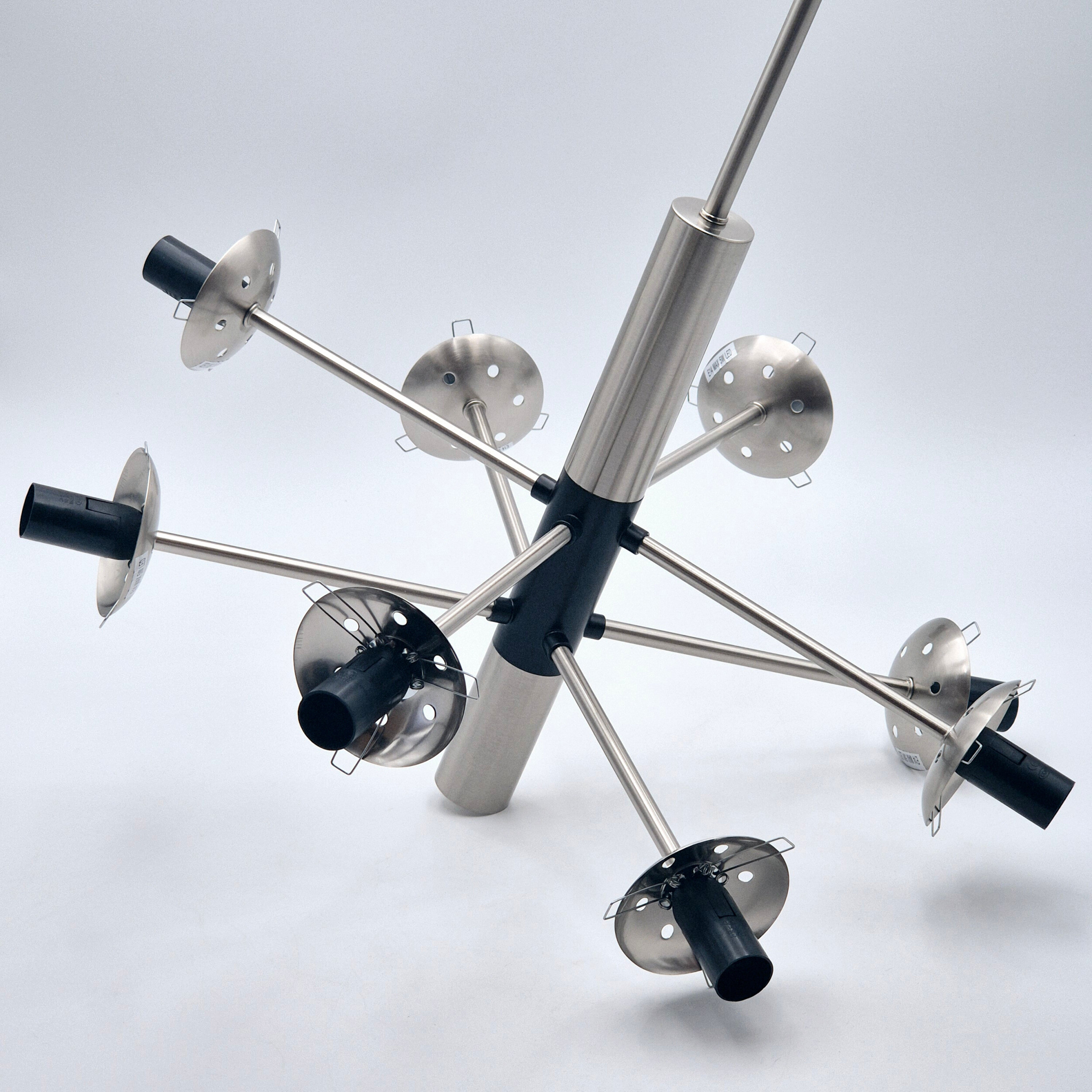 Lamkur Deckenleuchte Chrom Stahl Glas B/H/L: ca. 66x68x66 cm E14 8 Brennstellen