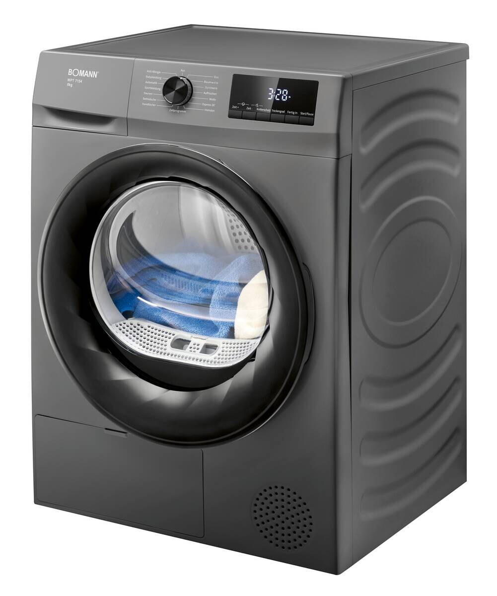 Bomann Wärmepumpentrockner WPT 7154 titanfarbig B/H/T: ca. 59,5x84,5x58 cm ca. 8 kg