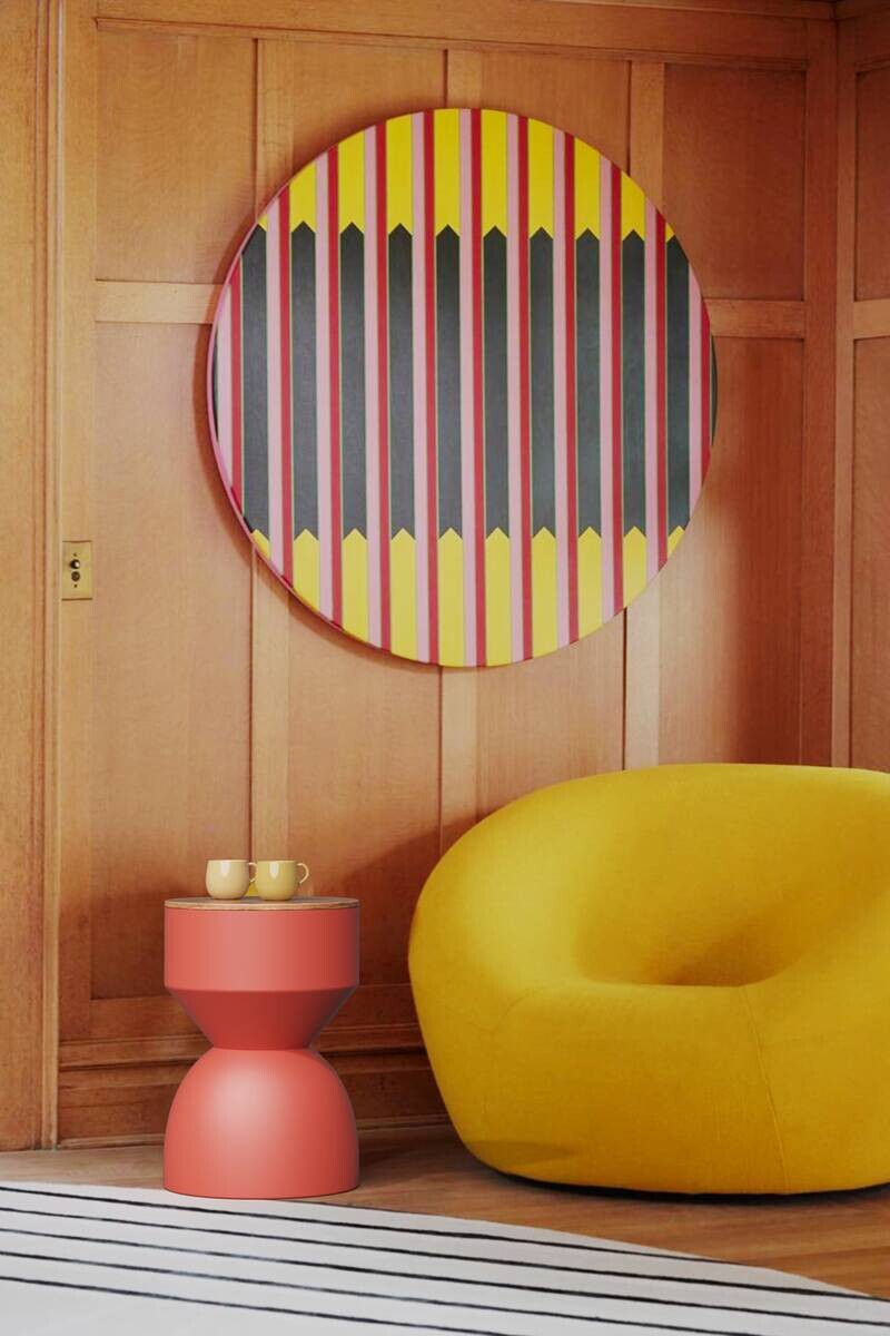 Beistelltisch Lino braun Mango H/D: ca. 41x30 cm