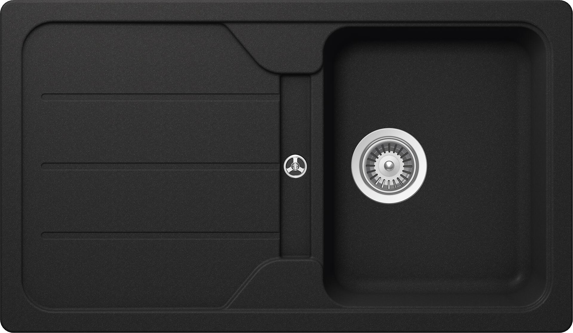 SCHOCK Einbauspüle Formhaus Onyxgrau Cristalite B/H/T: ca. 86x29,8x50 cm