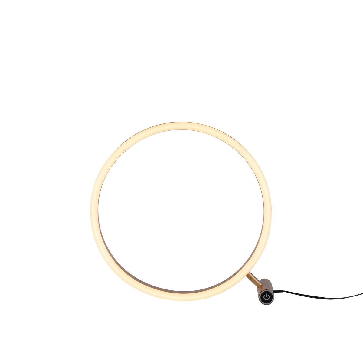 Just Light LED-Touch-Tischleuchte RITUS 15390-60 weiß messing Metall B/H/T: ca. 30x30x10 cm 1 Brennstellen