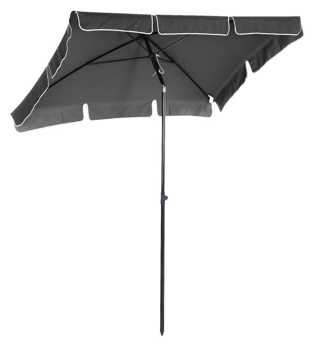 Outsunny Gartenschirm grau Stahl B/H/L: ca. 125x235x200 cm