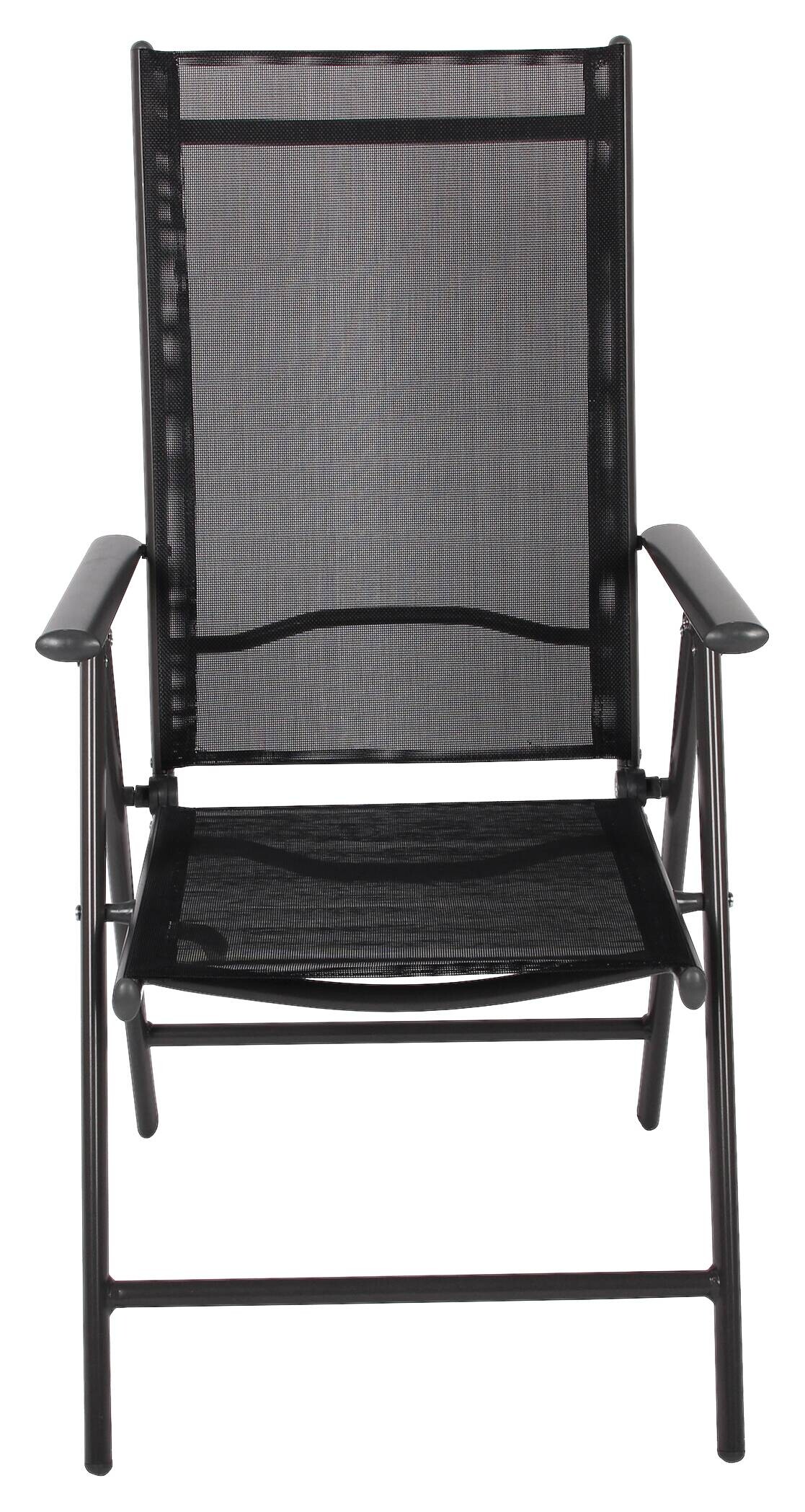 VCM Klappsessel-Set Sonlas anthrazit Textilene B/H/T: ca. 56x105x64 cm