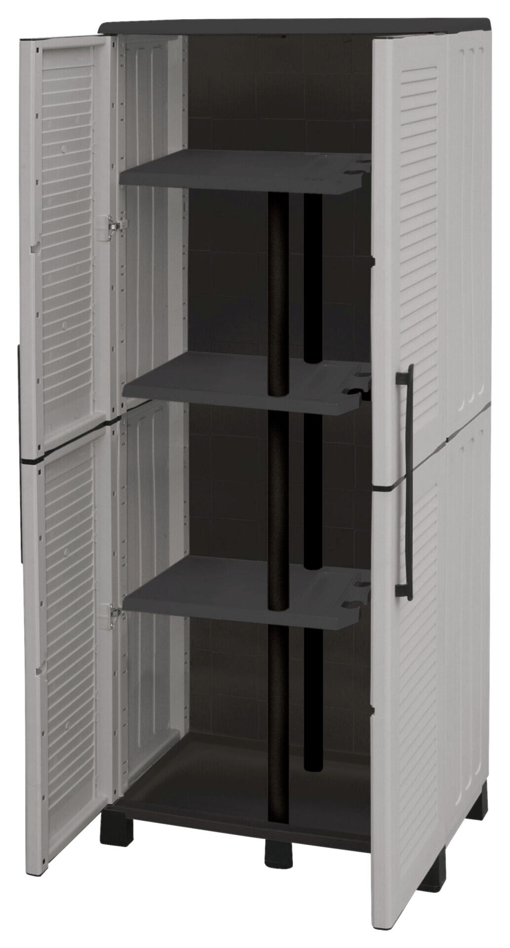 ArtPlast Kunststoffschrank Family grau Kunststoff B/H/T: ca. 68x168x37 cm