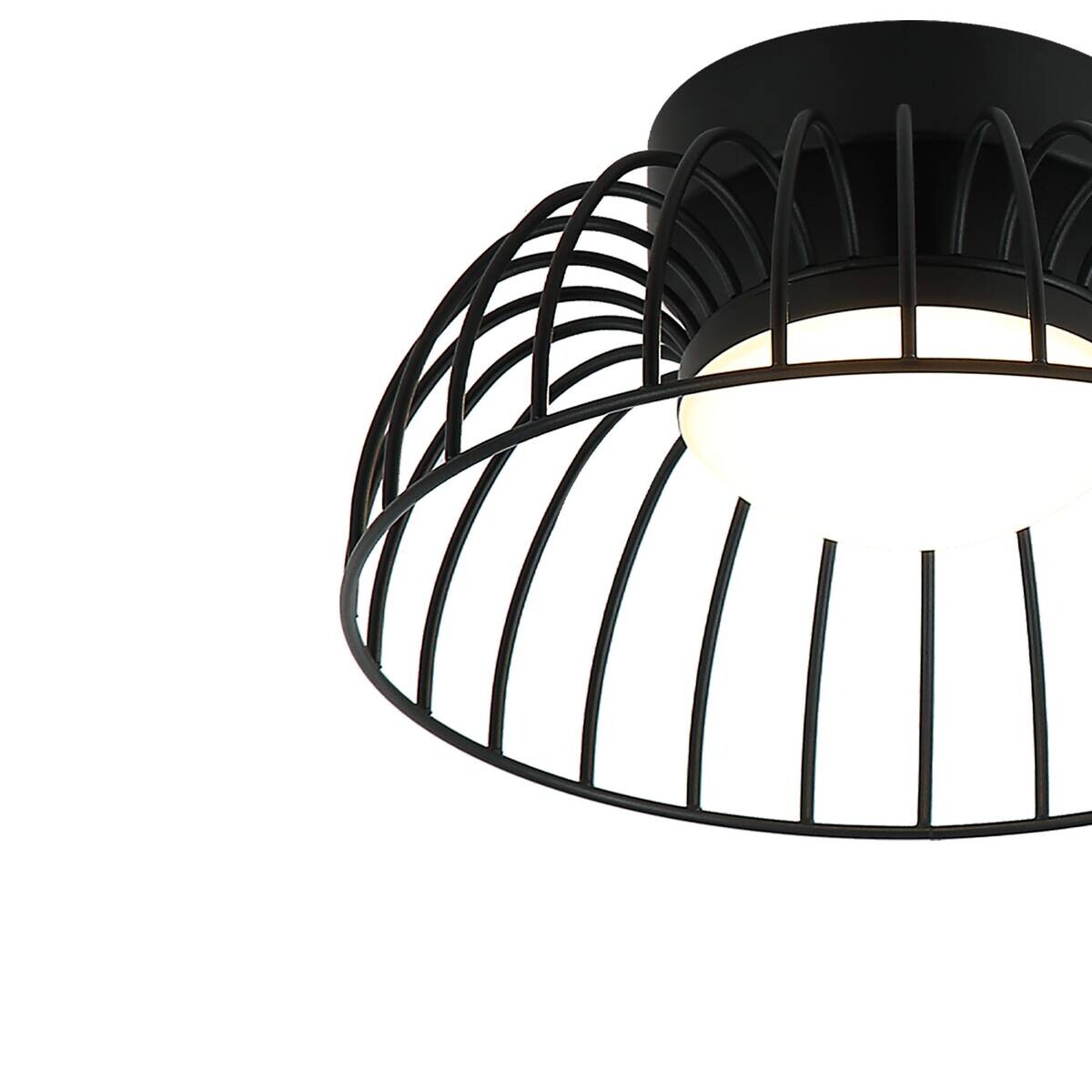 Lamkur Deckenleuchte schwarz Stahl B/H/L: ca. 27x27x17 cm