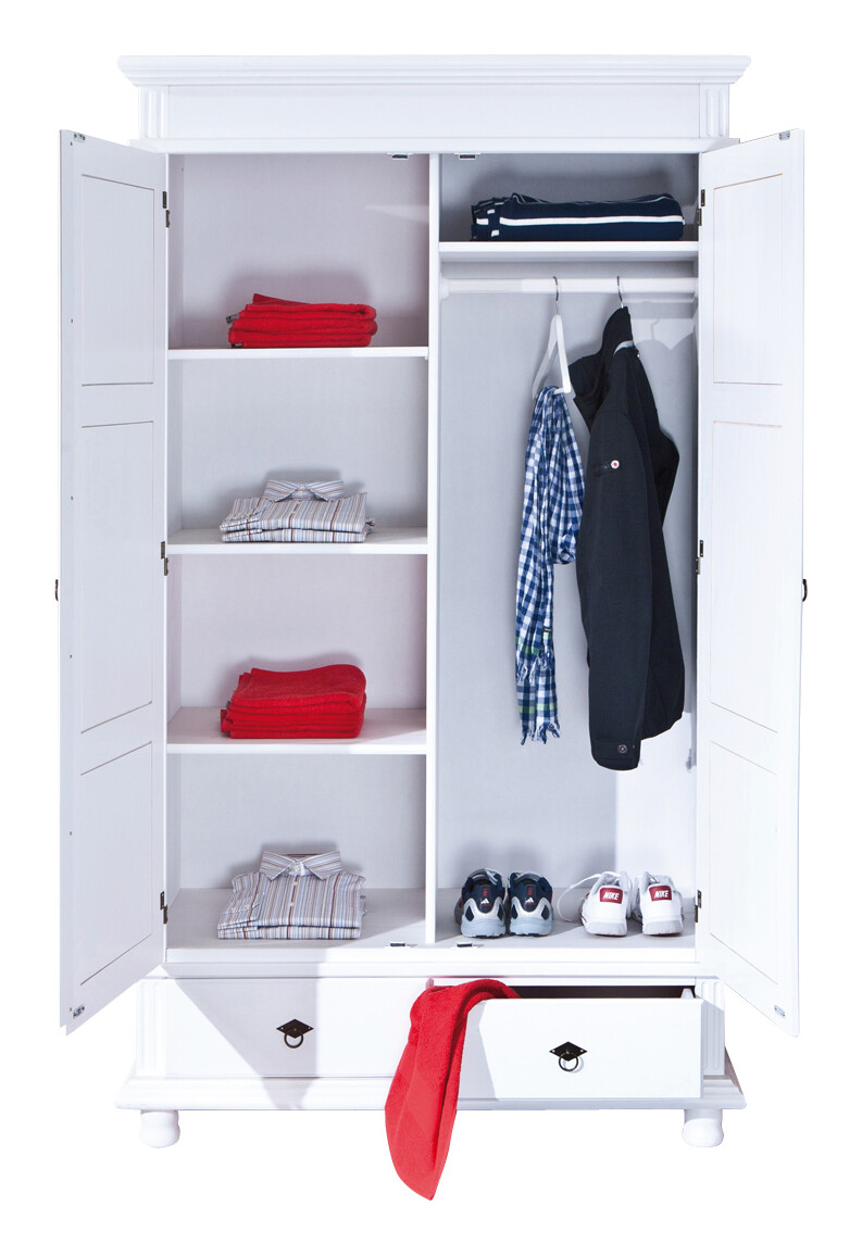 Kleiderschrank Danz weiß B/H/T: ca. 116x199x57 cm